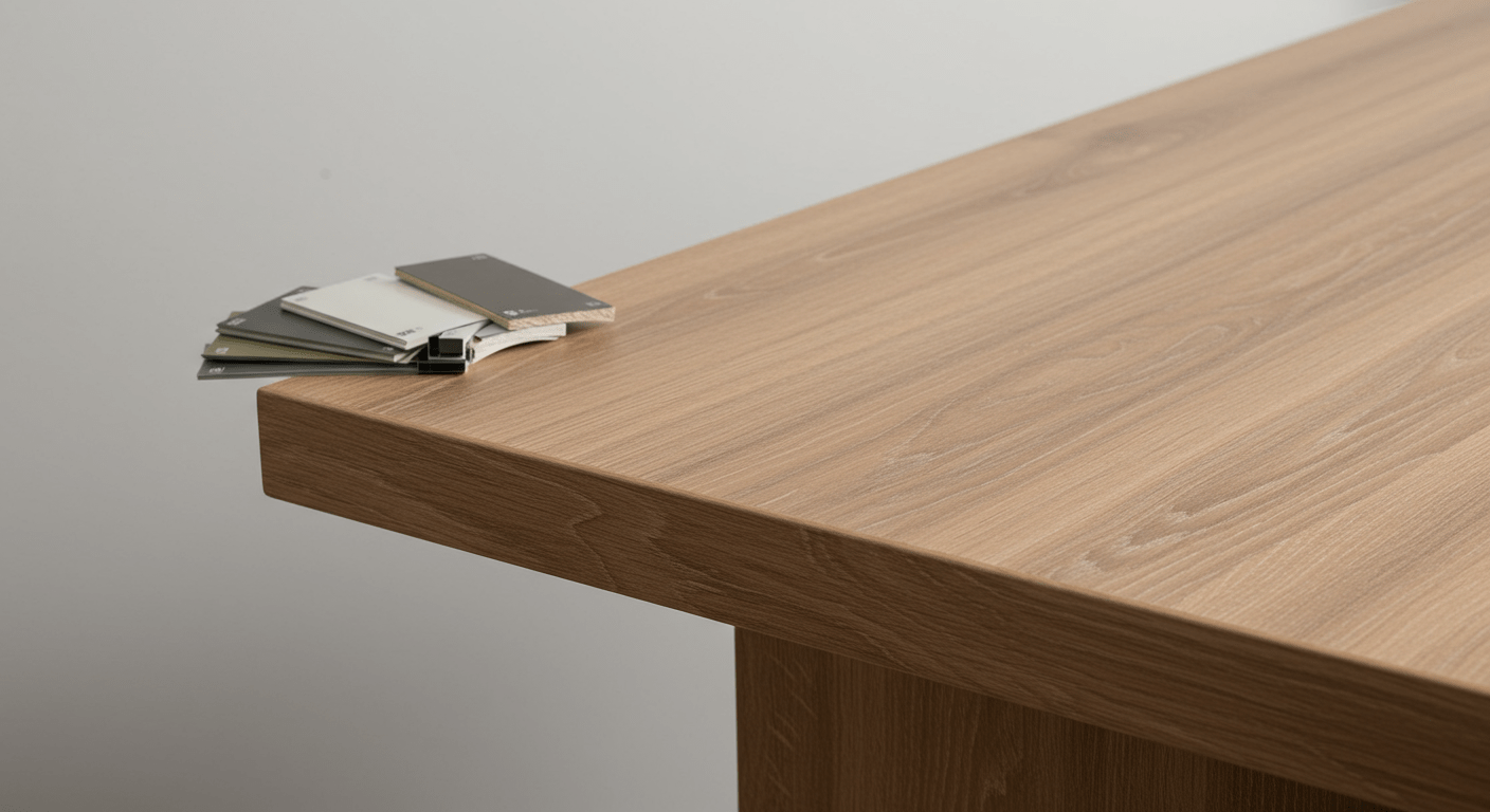 Melamin kaplı yüzey detayı